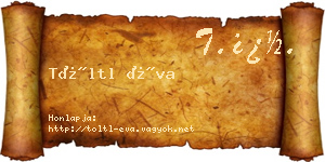 Töltl Éva névjegykártya